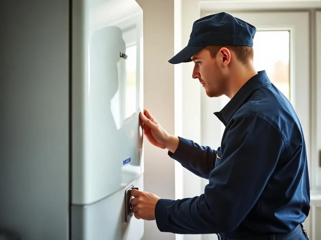 Gas Safe registered engineer issuing CP12 landlord gas safety certificate in the UK